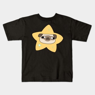 Pug Face on a Star Kids T-Shirt